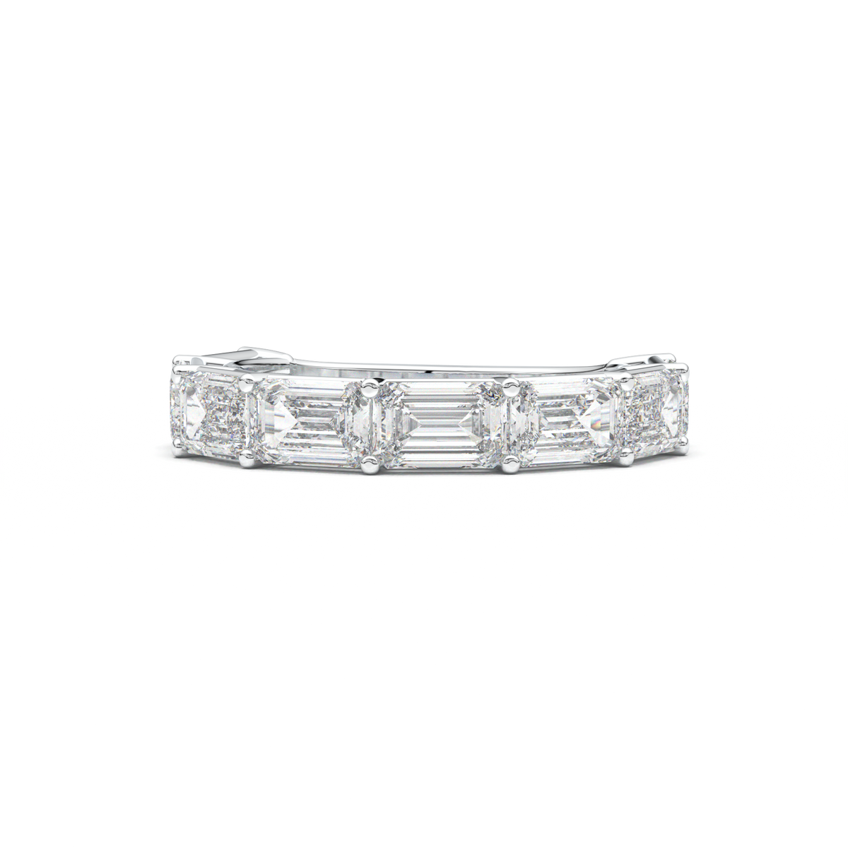 Emerald-Cut Six-Stone Wedding Band