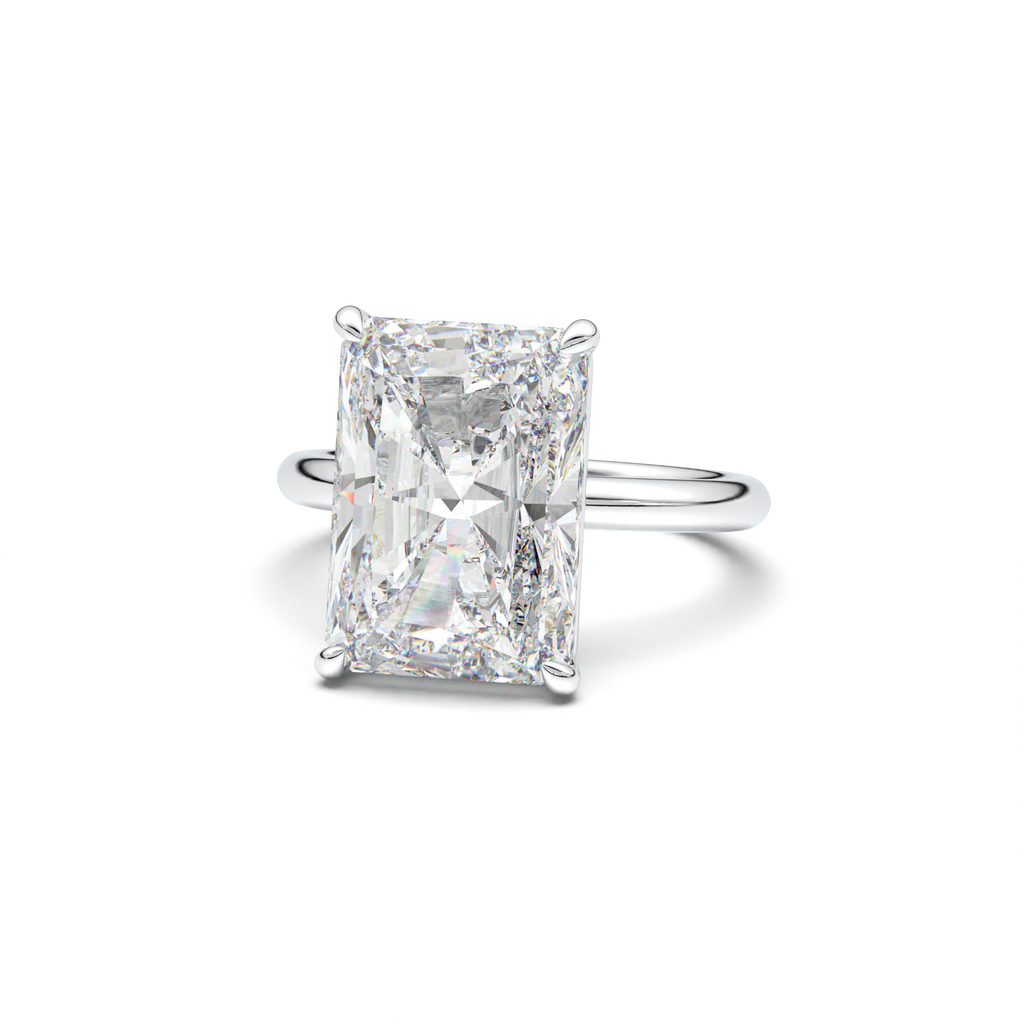 Radiant Solitaire Horseshoe Setting Engagement Ring