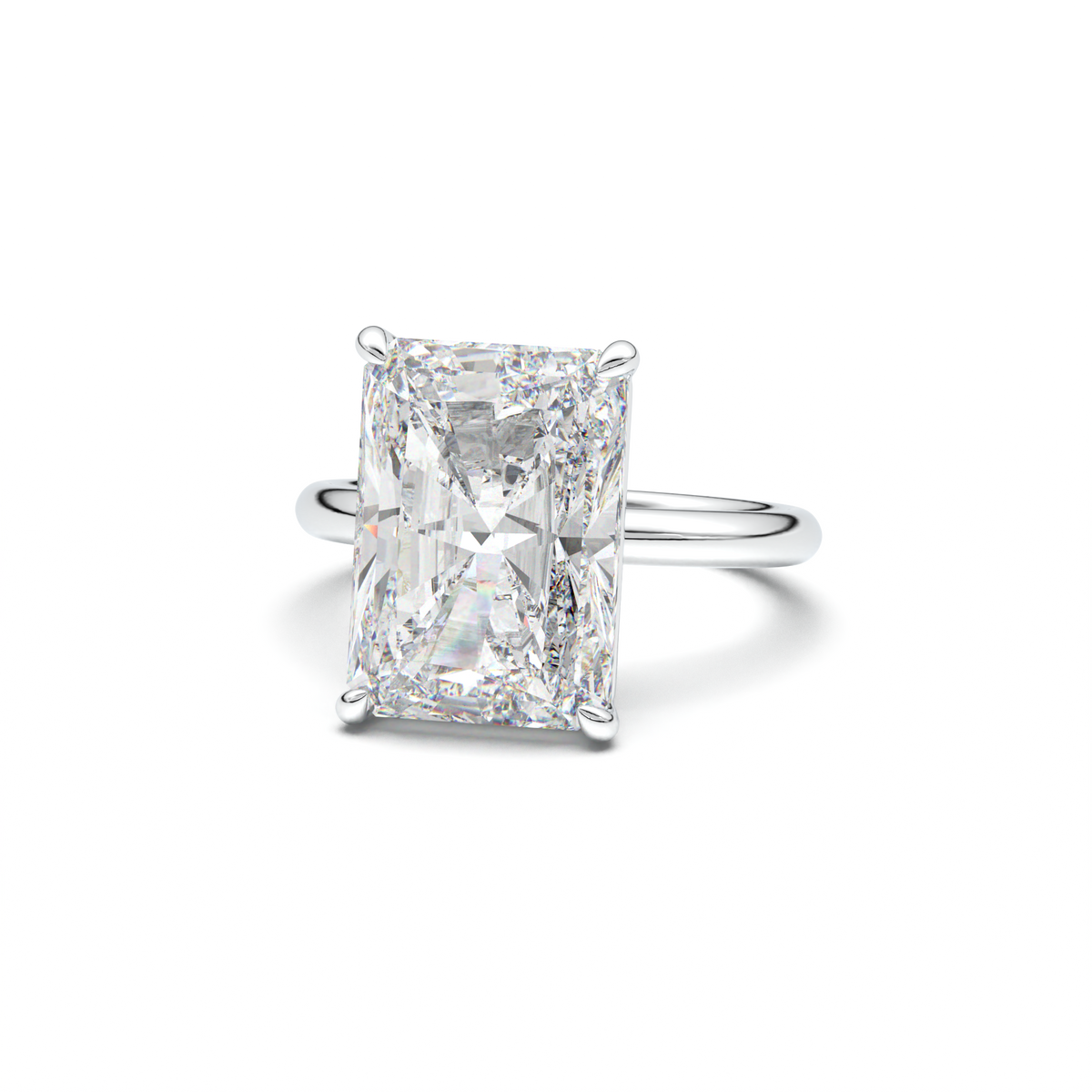 Radiant Solitaire Horseshoe Setting Engagement Ring