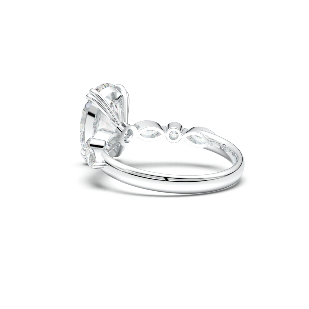 Oval Mixed-Shape Engagement Ring