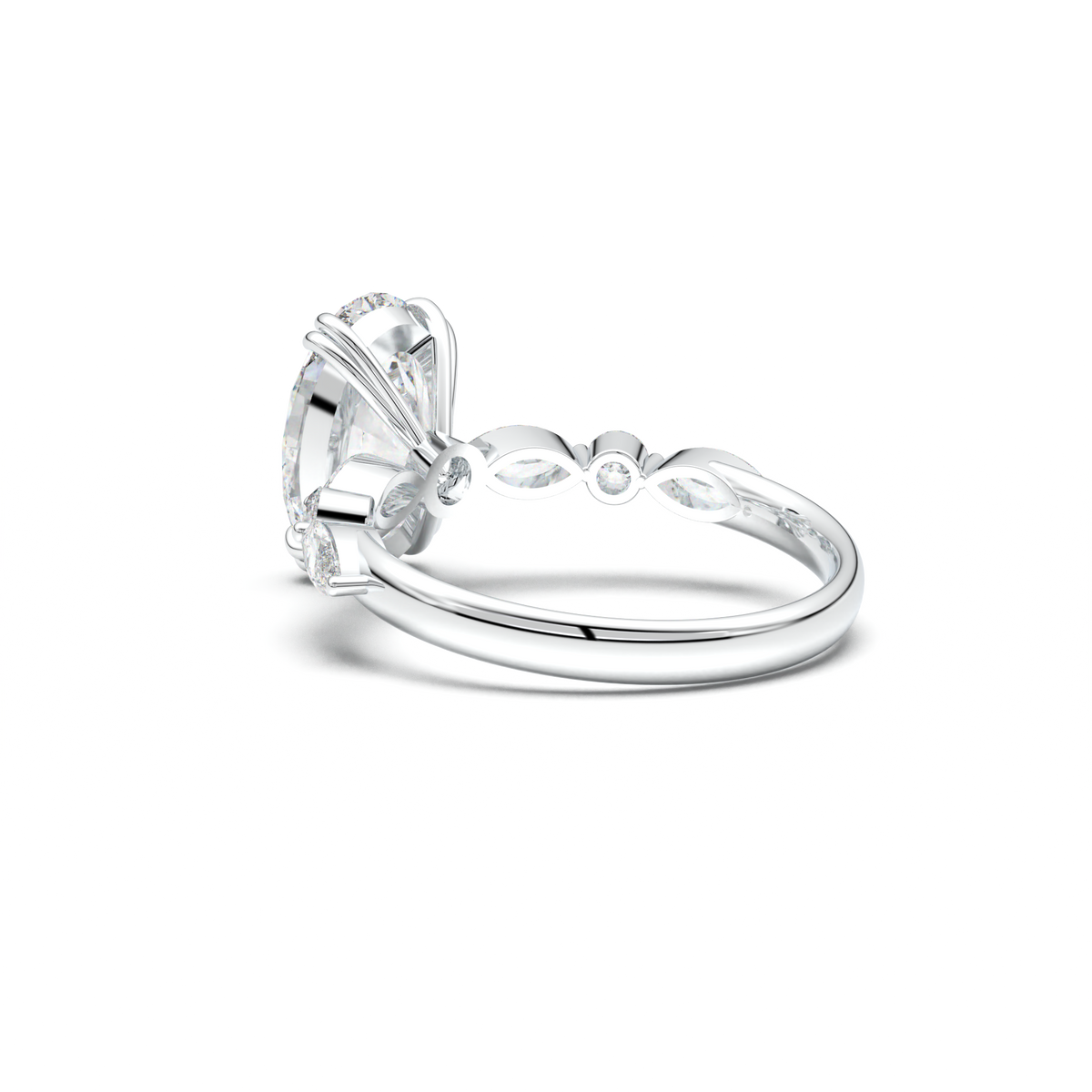 Oval Mixed-Shape Engagement Ring
