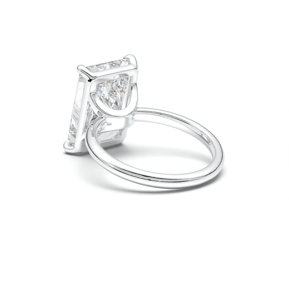 Radiant Solitaire Horseshoe Setting Engagement Ring
