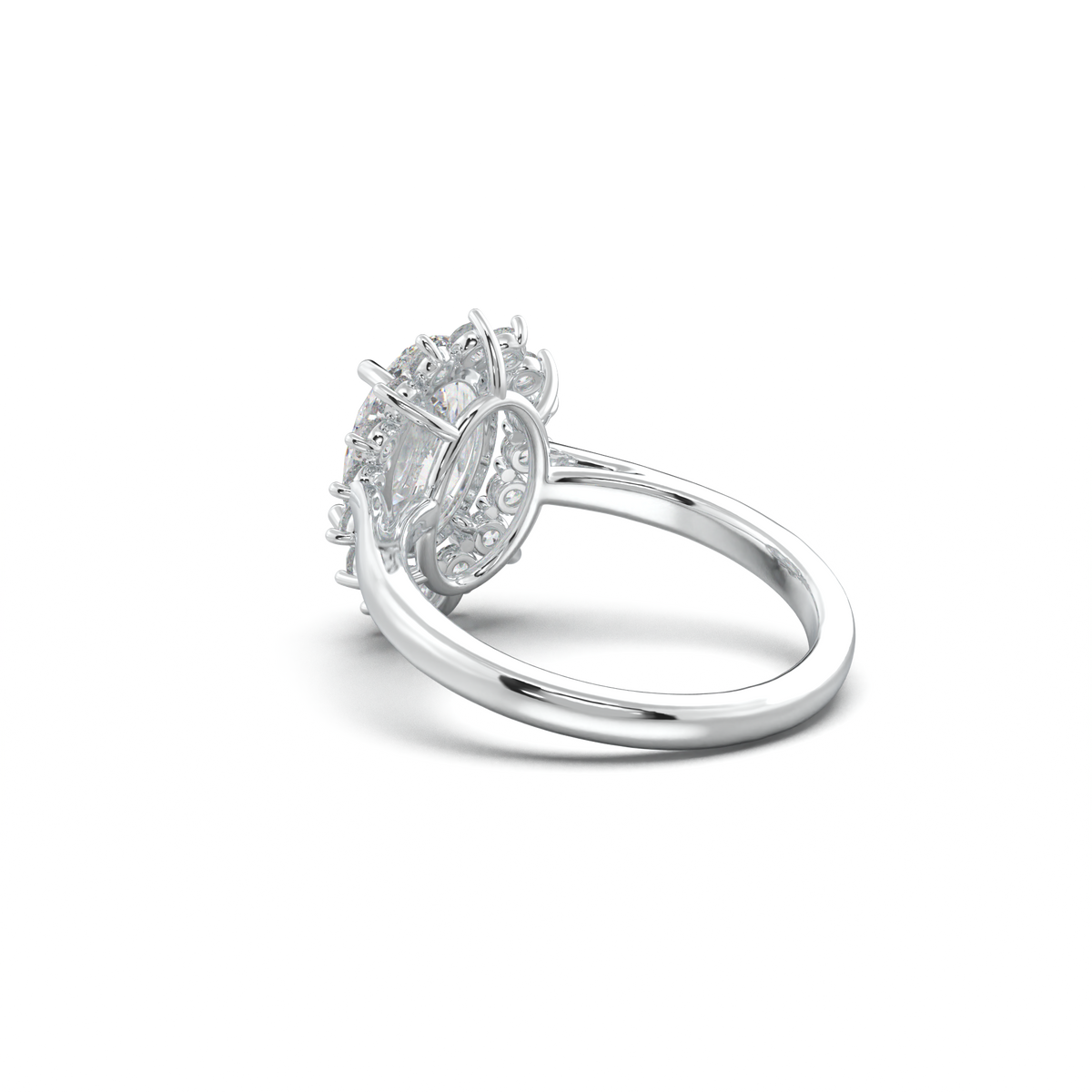 Oval Halo Engagement Ring