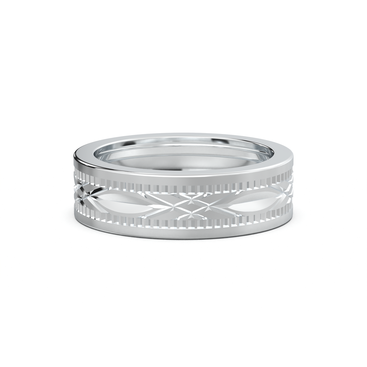 Engraved Geometric Men's Band