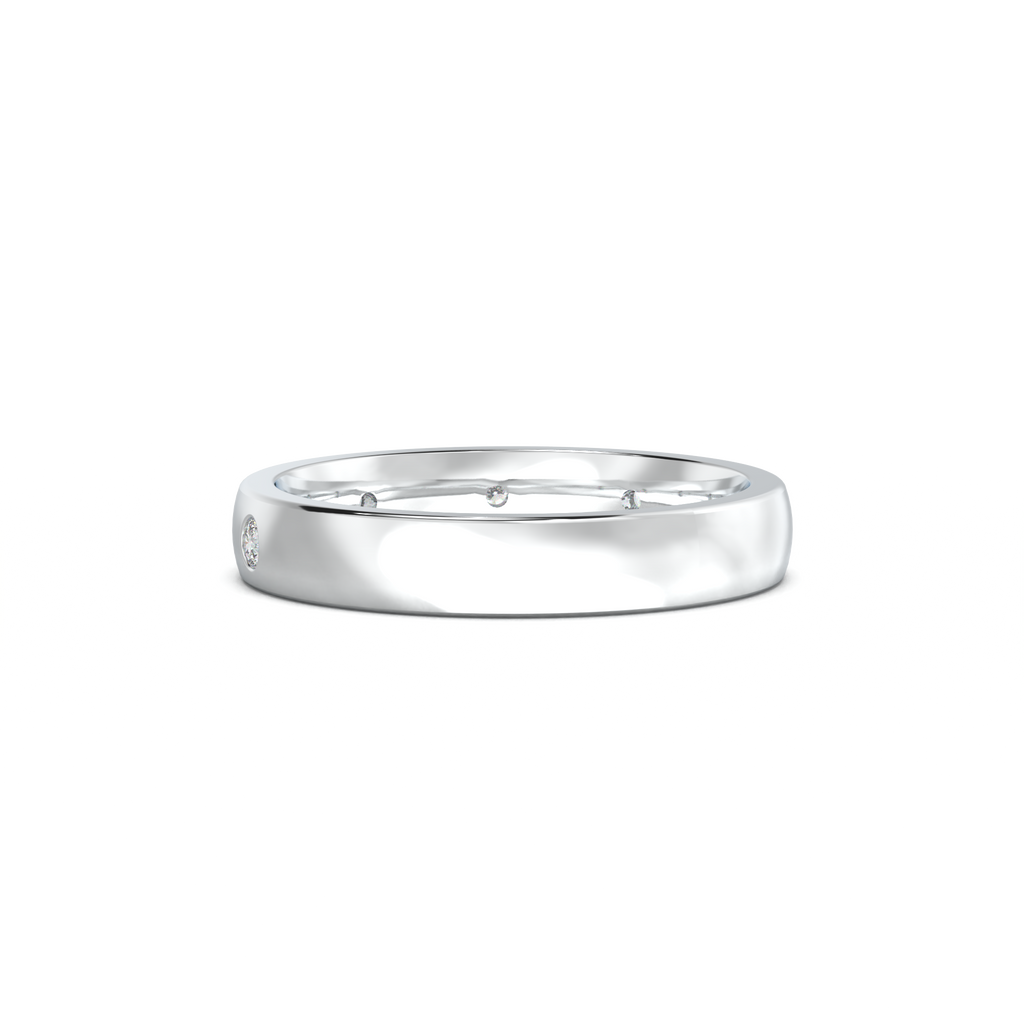 Five-Diamond Flush-Set Men's Band