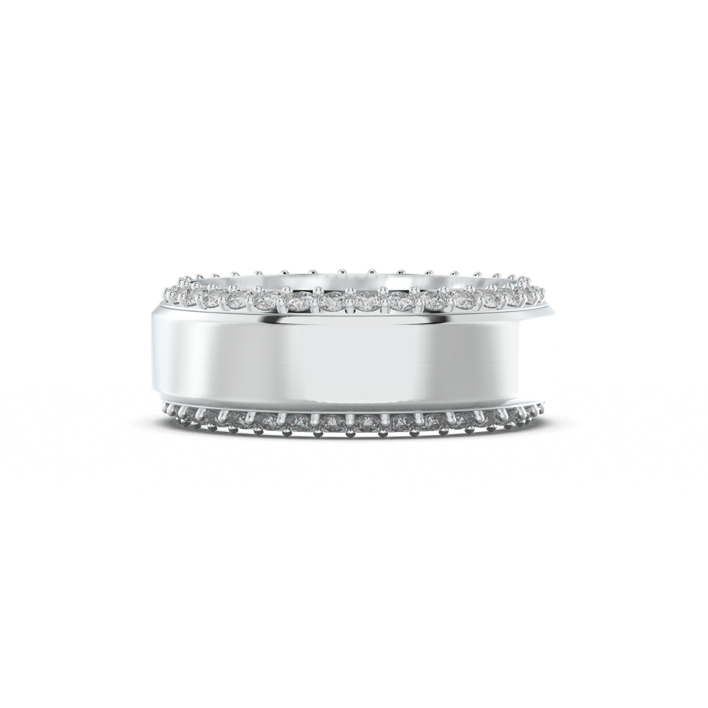 Double Pavé Edge Men's Band