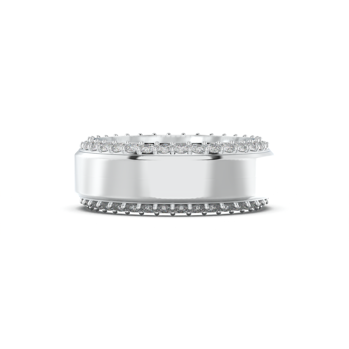 Double Pavé Edge Men's Band