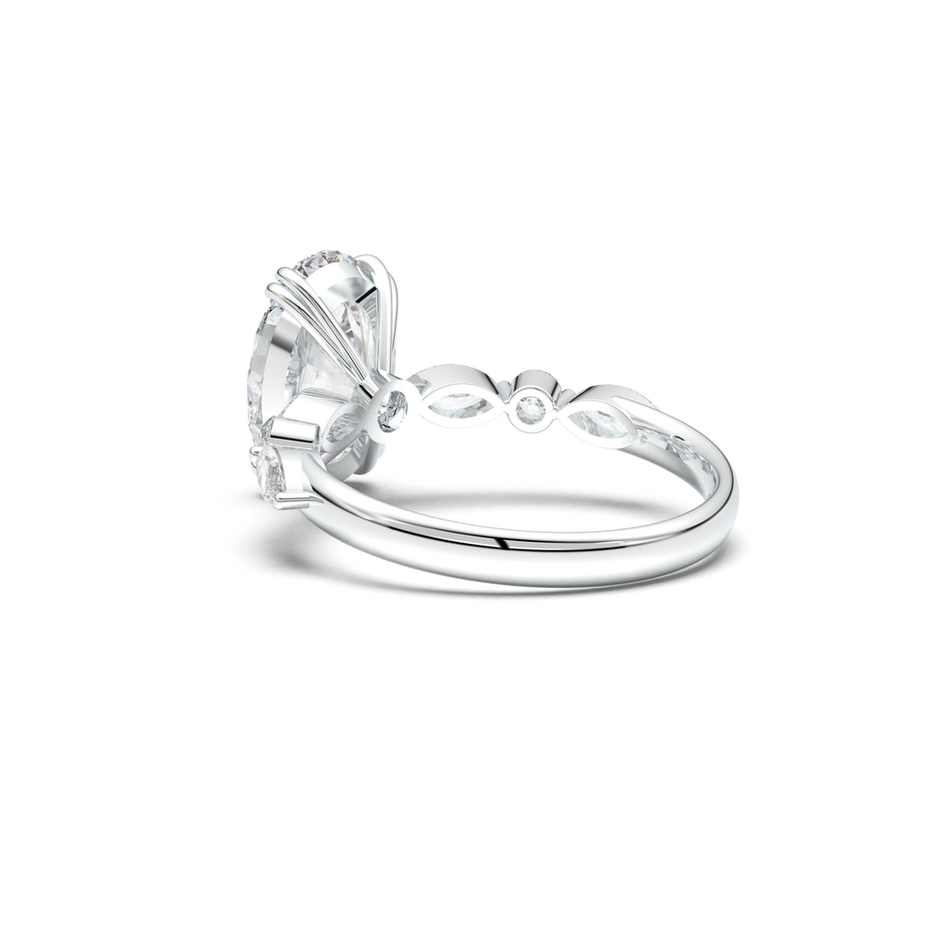 Oval Mixed-Shape Engagement Ring