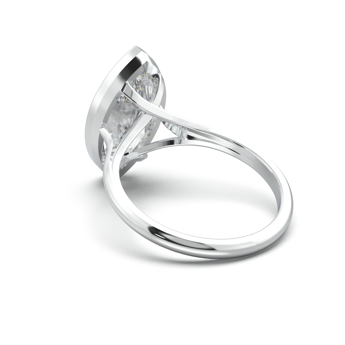 Marquise Bezel Solitaire Engagement Ring