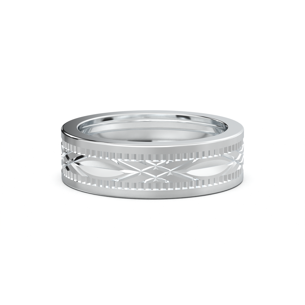 Engraved Geometric Men's Band