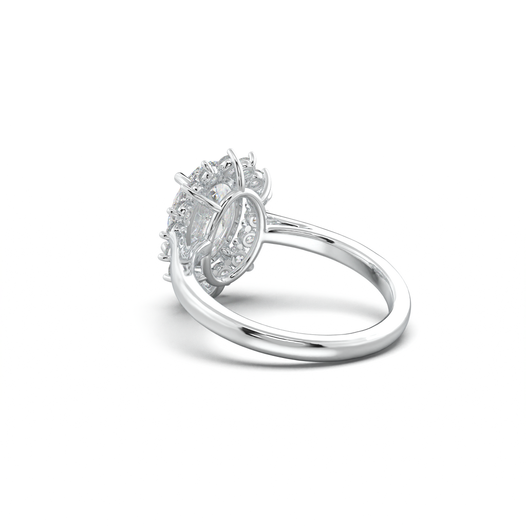 Oval Halo Engagement Ring