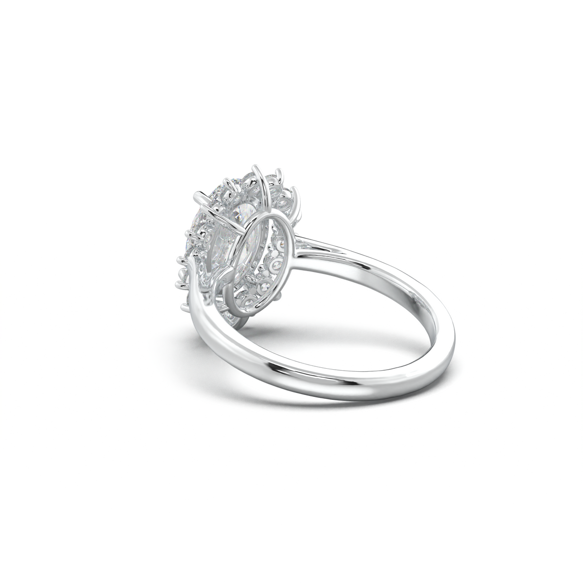 Oval Halo Engagement Ring