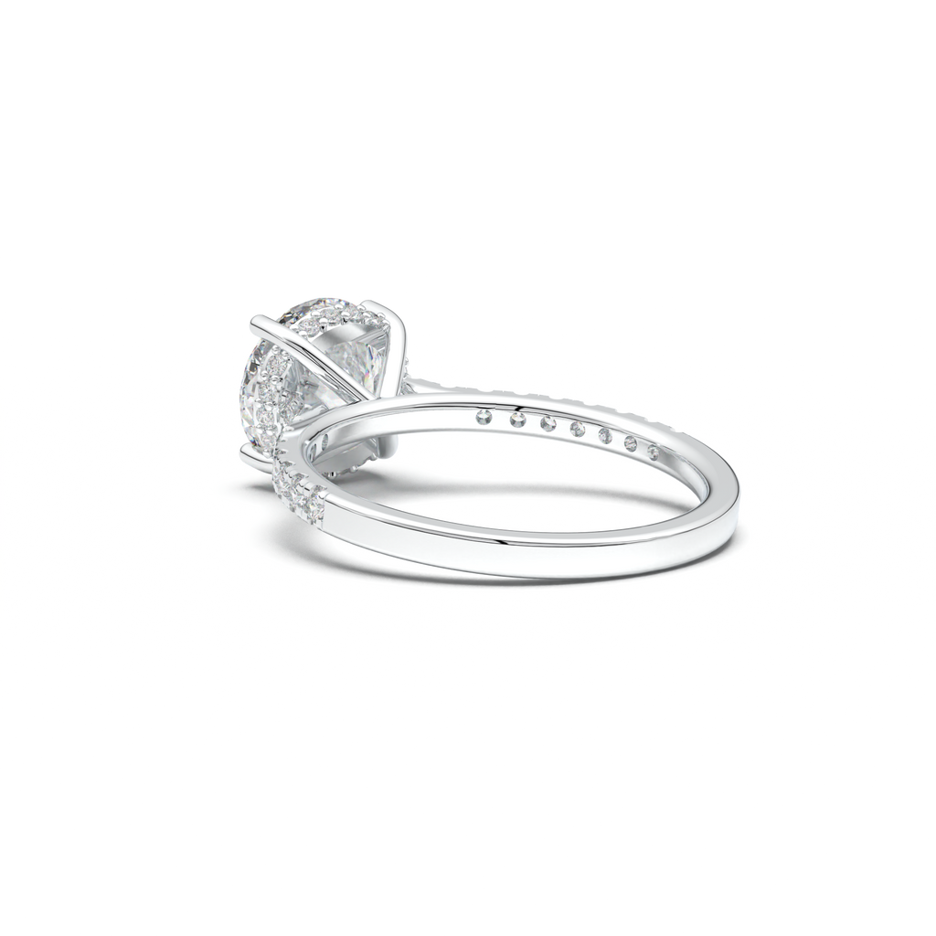Round Pavé Engagement Ring