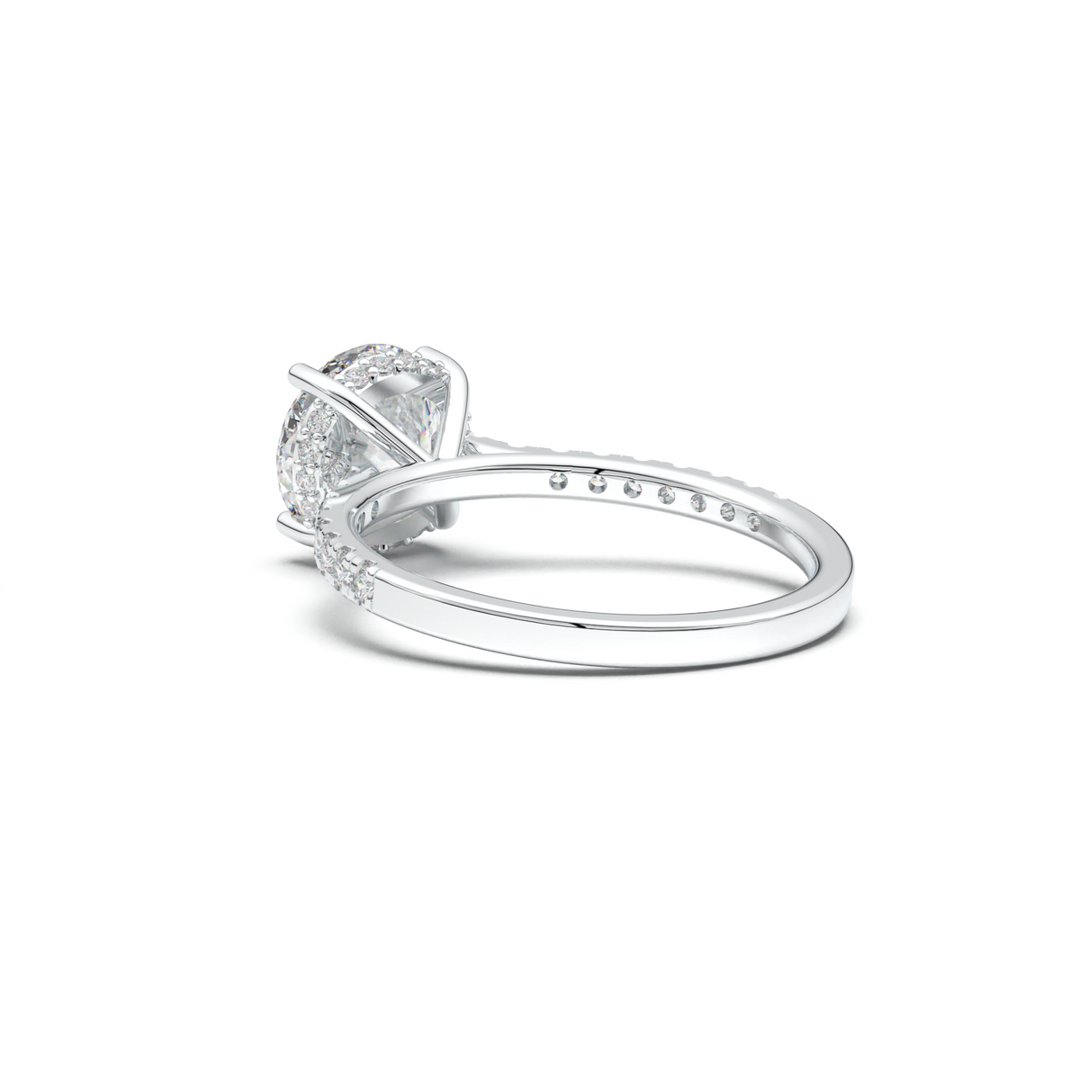 Round Pavé Engagement Ring