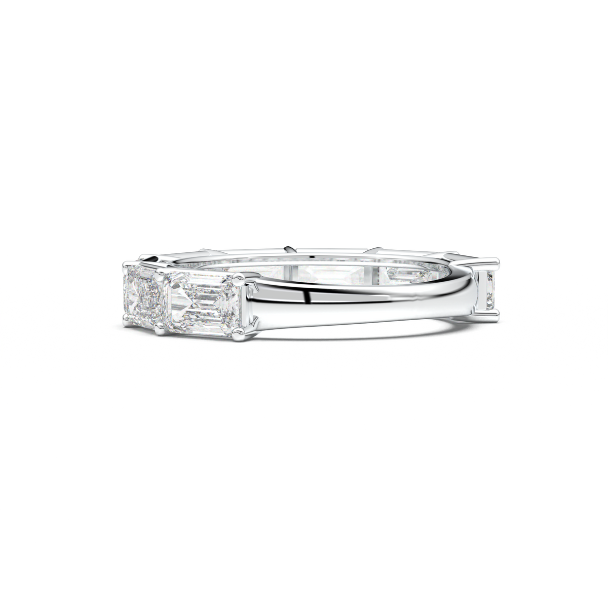 Emerald-Cut Six-Stone Wedding Band