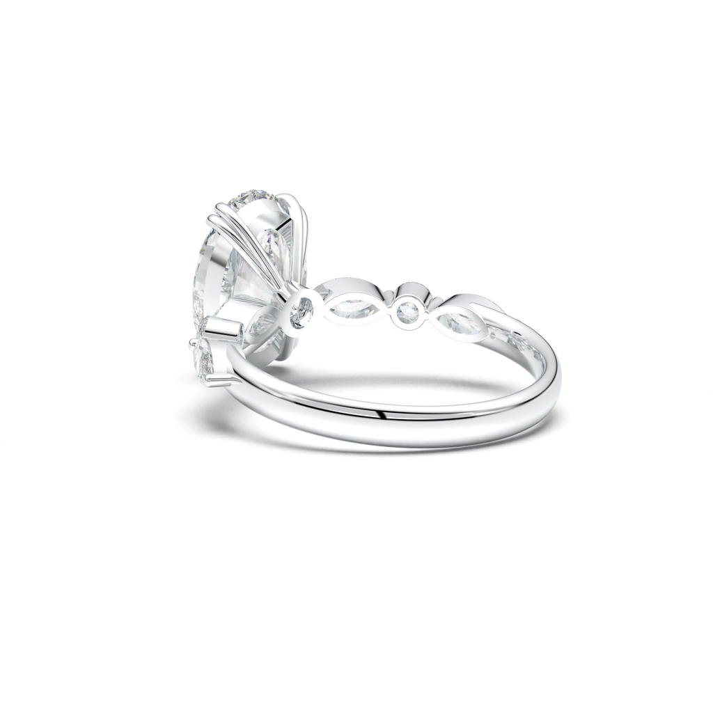 Oval Mixed-Shape Engagement Ring