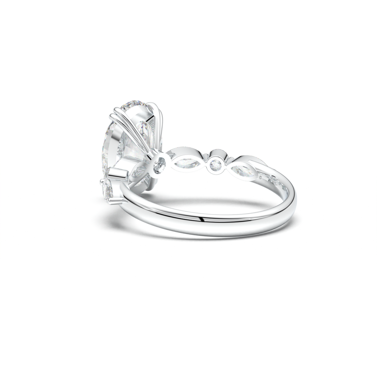 Oval Mixed-Shape Engagement Ring