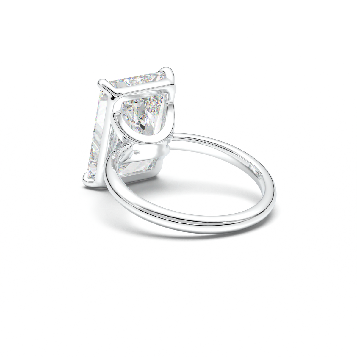 Radiant Solitaire Horseshoe Setting Engagement Ring