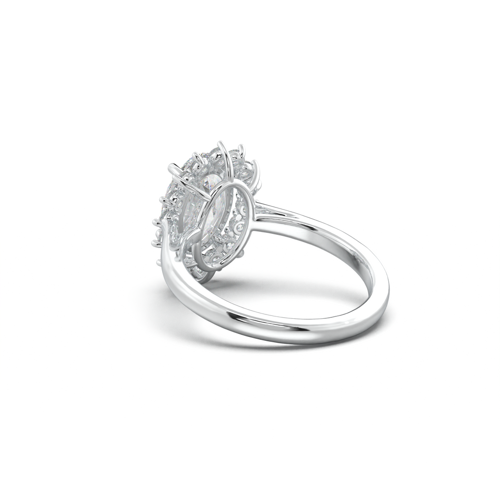 Oval Halo Engagement Ring