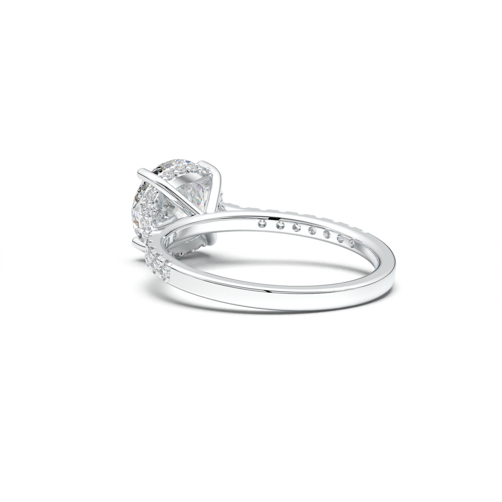 Round Pavé Engagement Ring