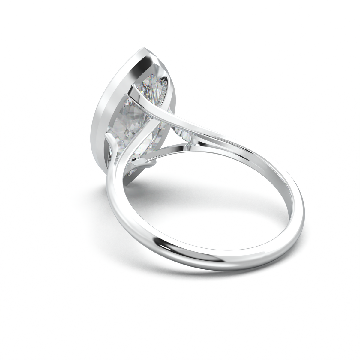 Marquise Bezel Solitaire Engagement Ring