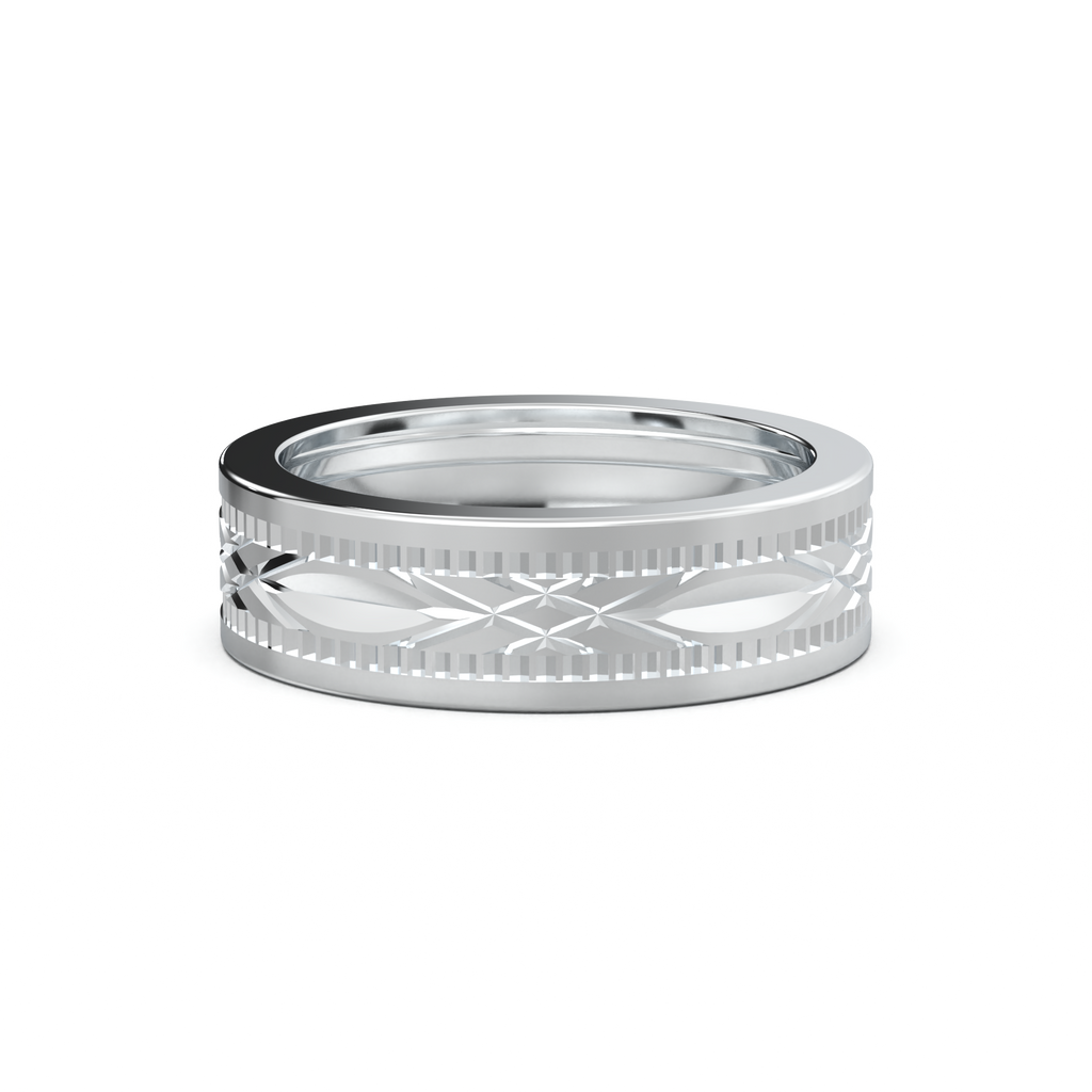 Engraved Geometric Men's Band