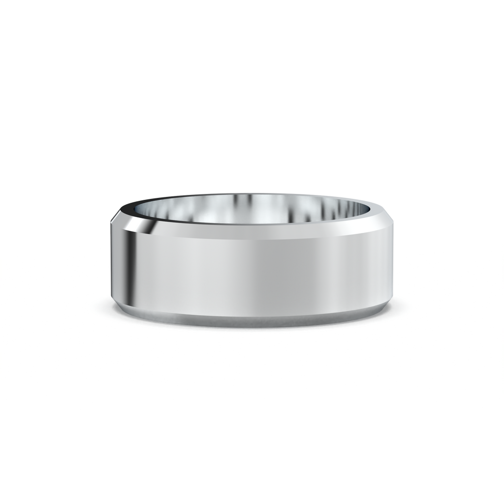 Wide Beveled Men's Band