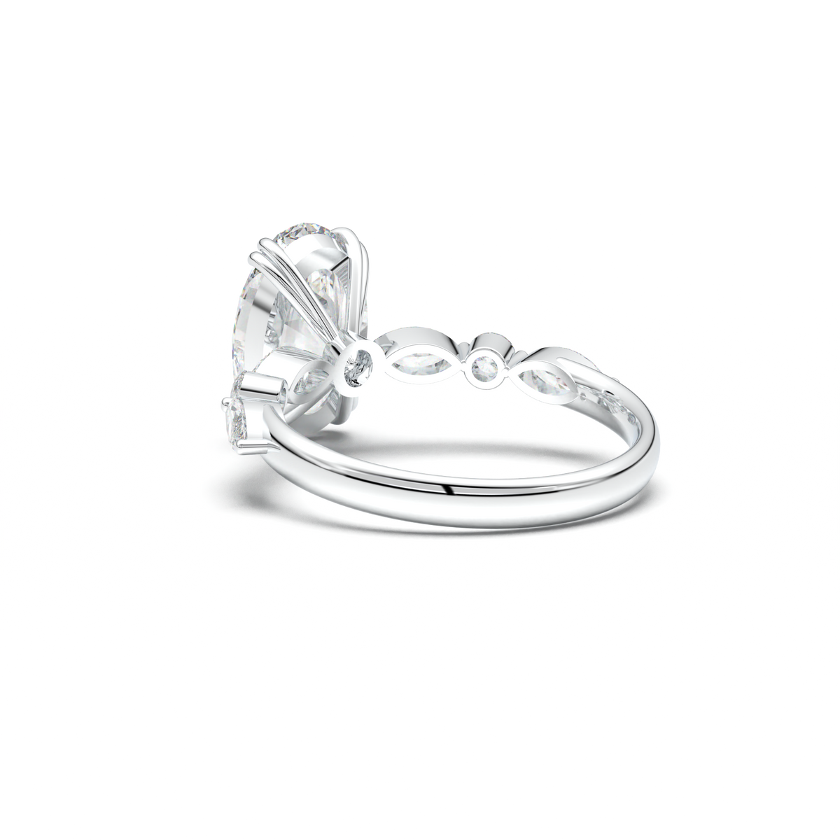 Oval Mixed-Shape Engagement Ring