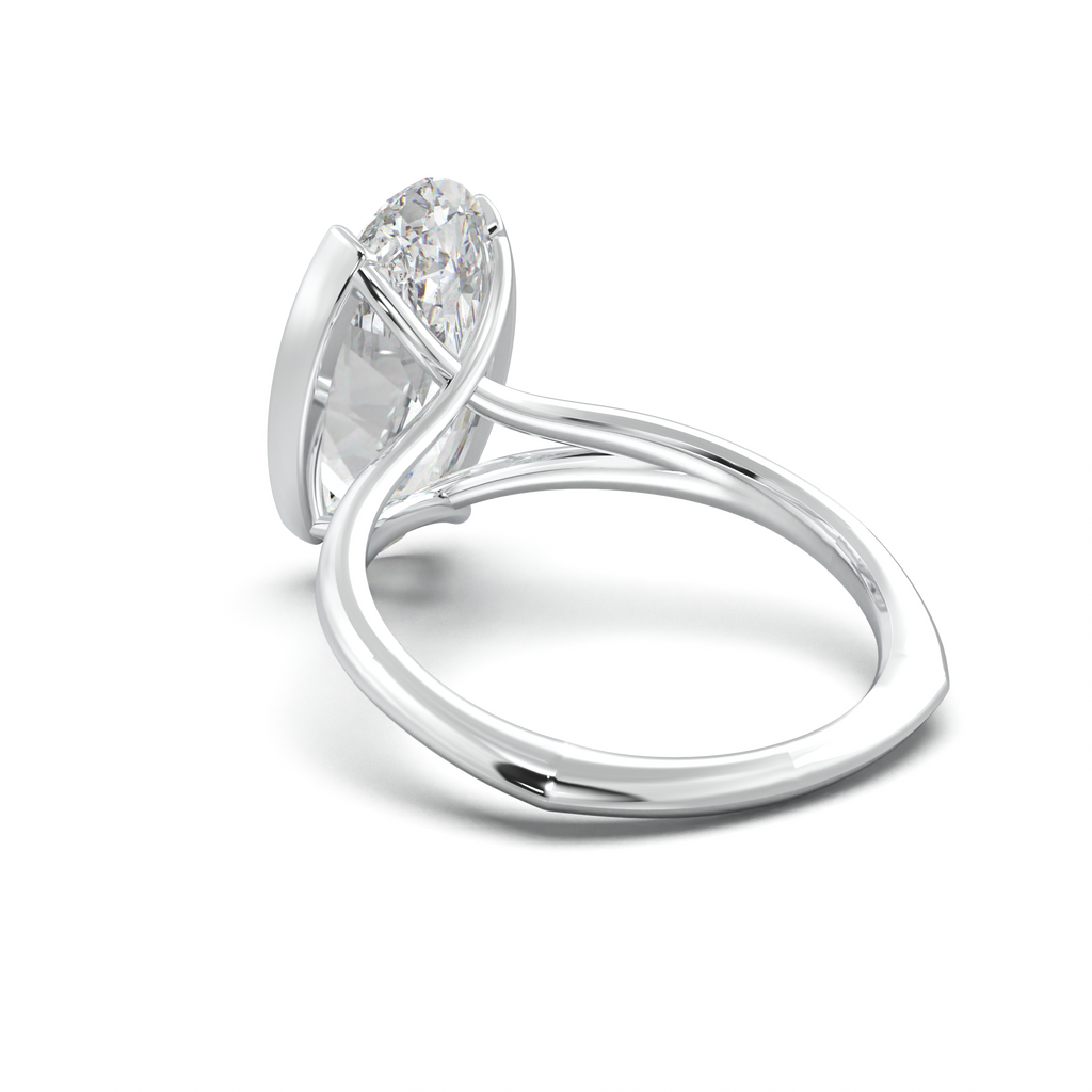 Moval Halo Pavé Engagement Ring