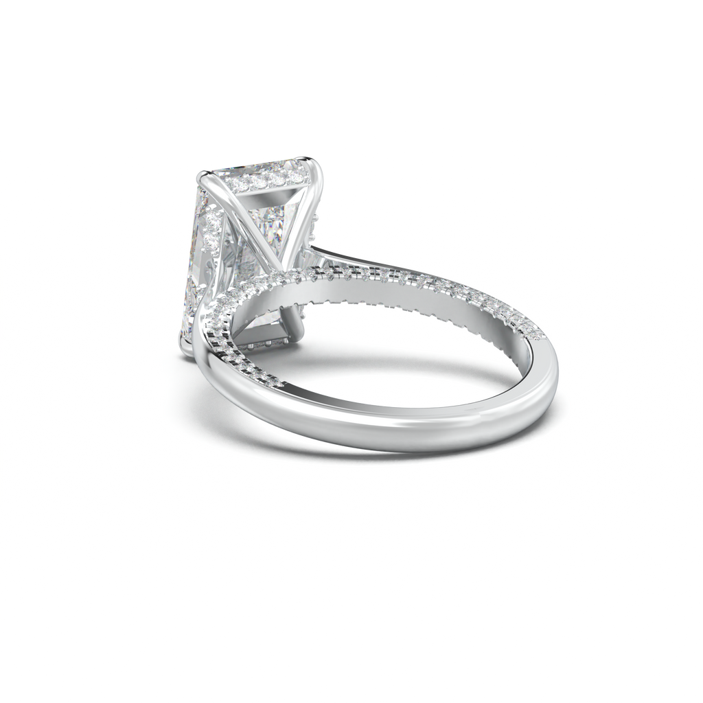 Radiant Pavé Hidden Halo Engagement Ring