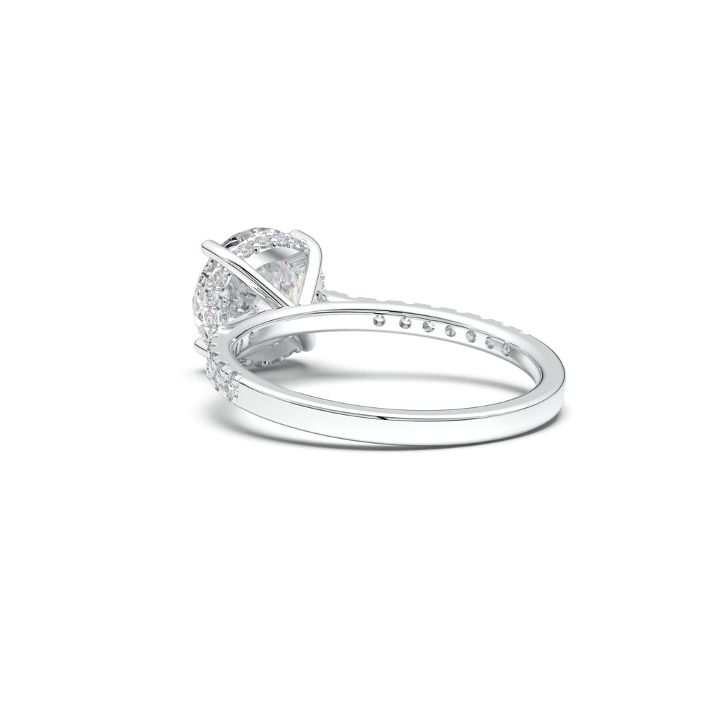 Round Pavé Engagement Ring