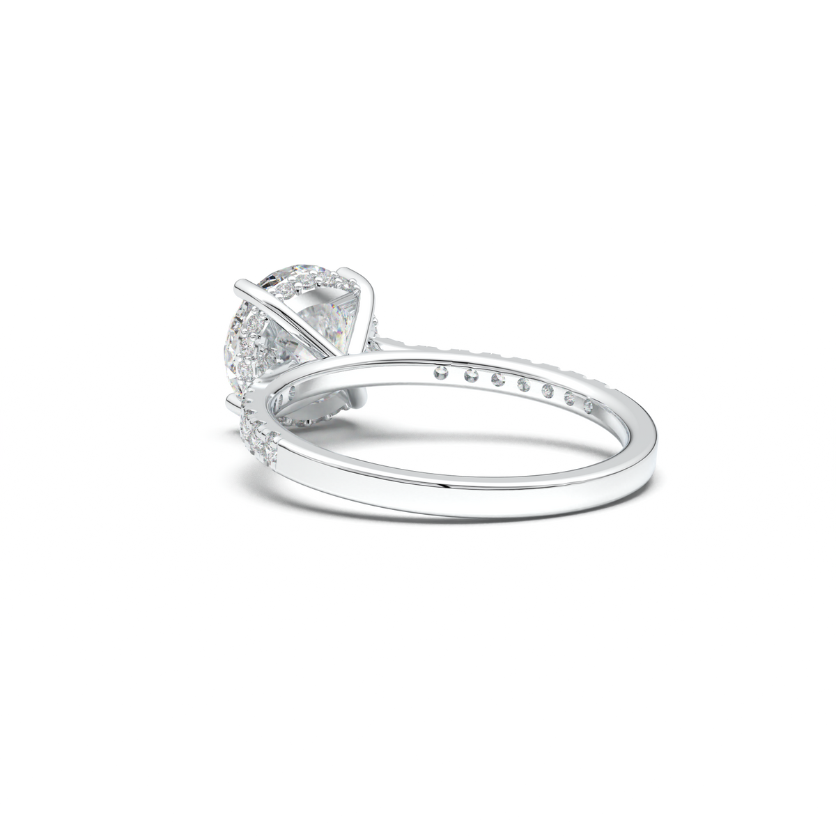 Round Pavé Engagement Ring