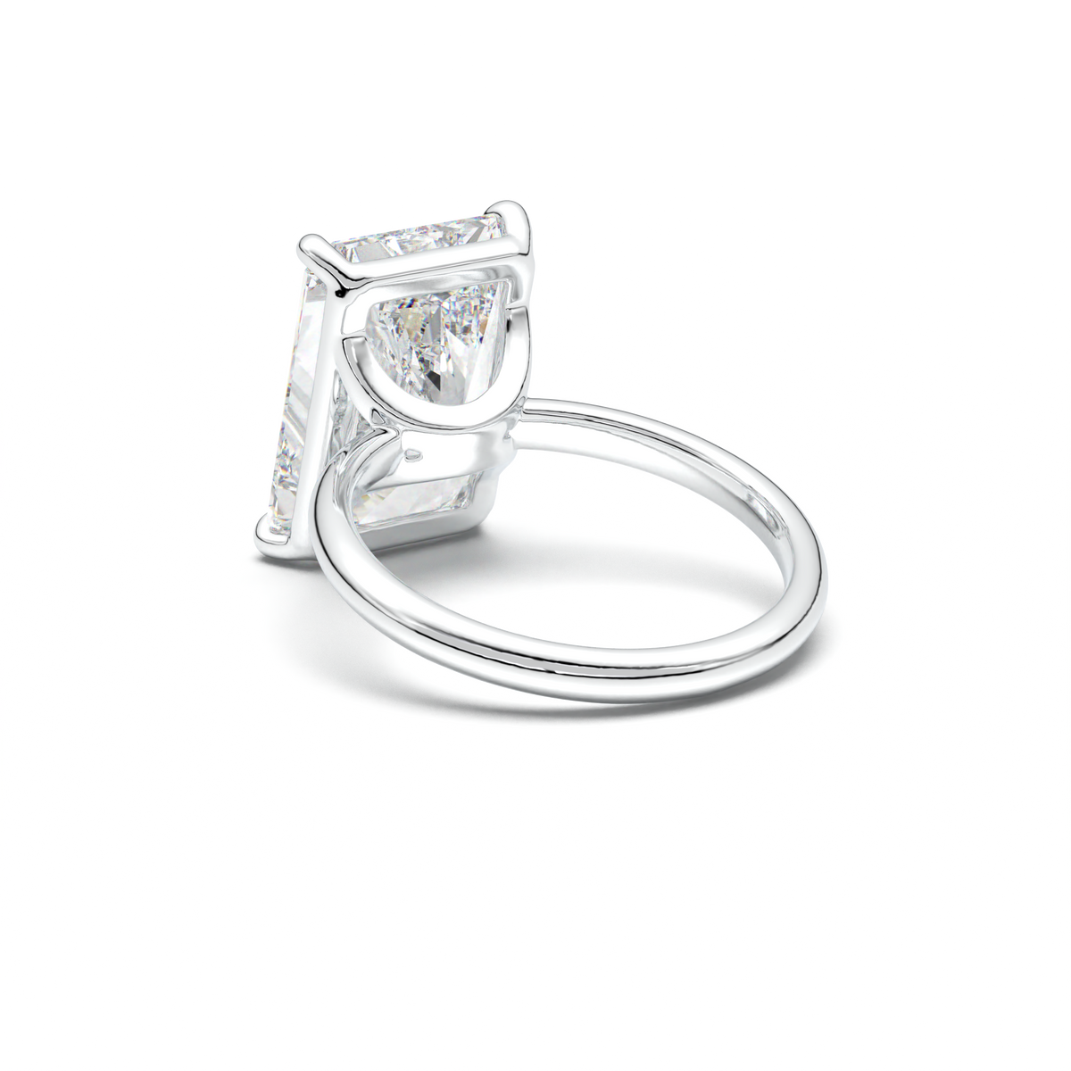Radiant Solitaire Horseshoe Setting Engagement Ring