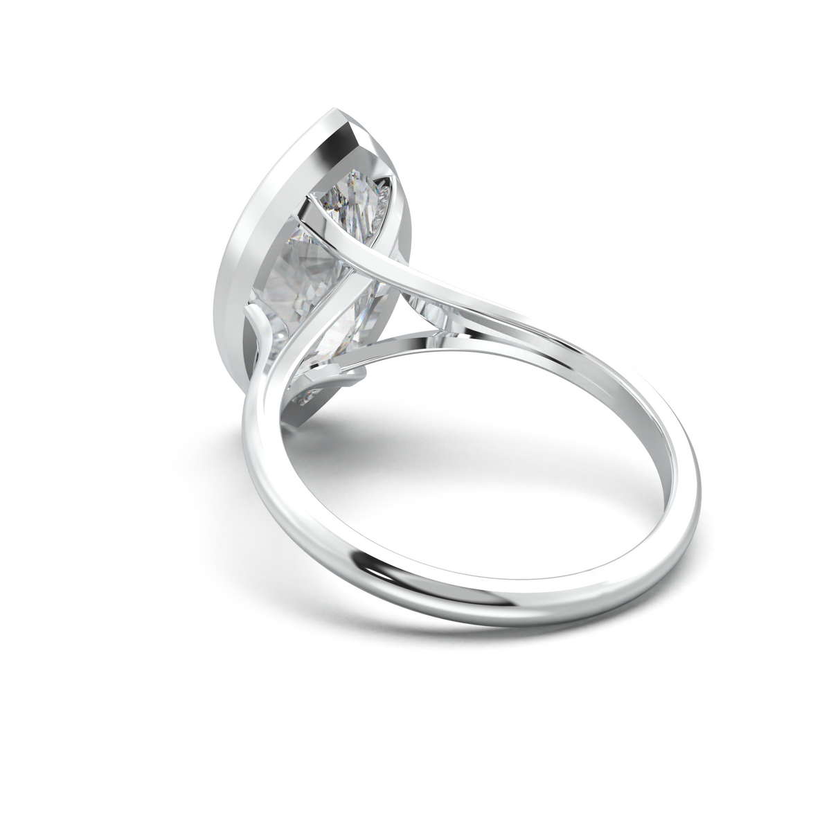 Marquise Bezel Solitaire Engagement Ring