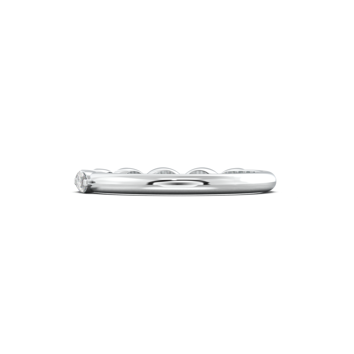 East-West Marquise Half-Eternity Wedding Band