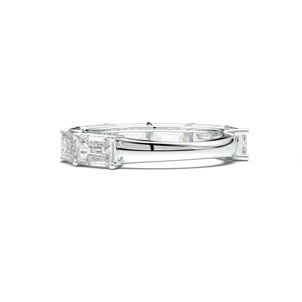 Emerald-Cut Six-Stone Wedding Band