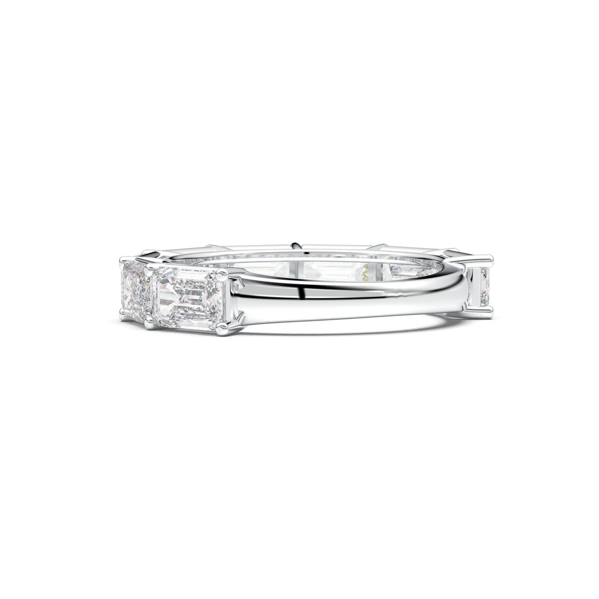 Emerald-Cut Six-Stone Wedding Band