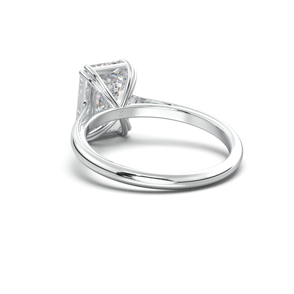 Emerald Solitaire Engagement Ring