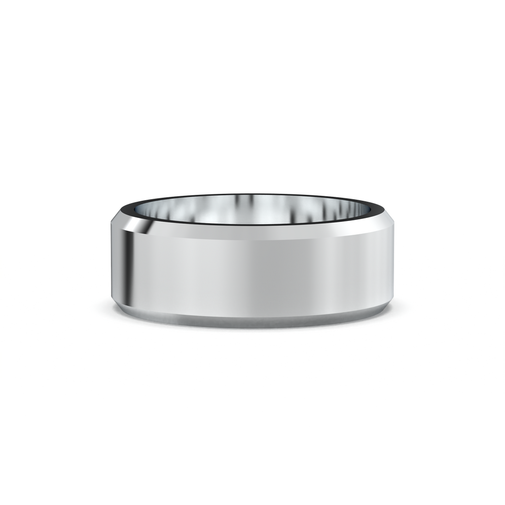 Wide Beveled Men's Band