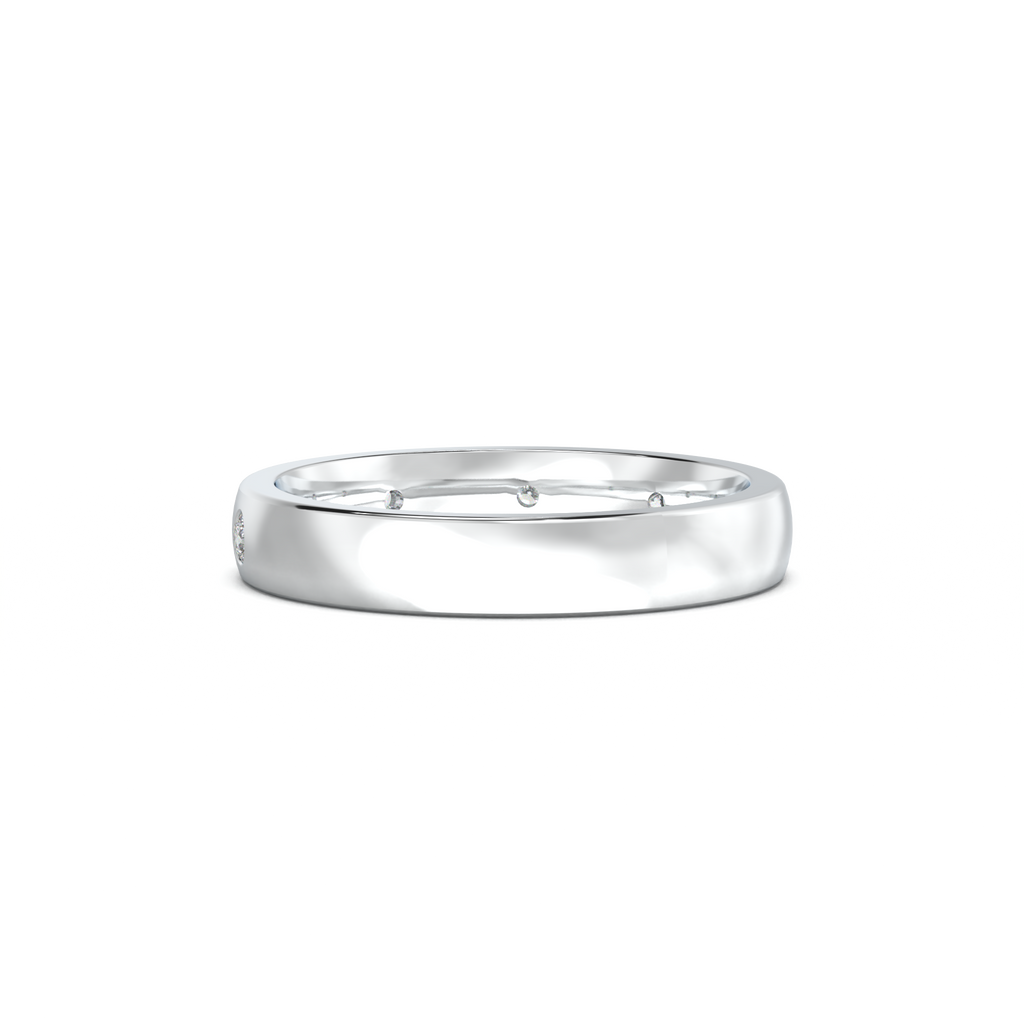 Five-Diamond Flush-Set Men's Band