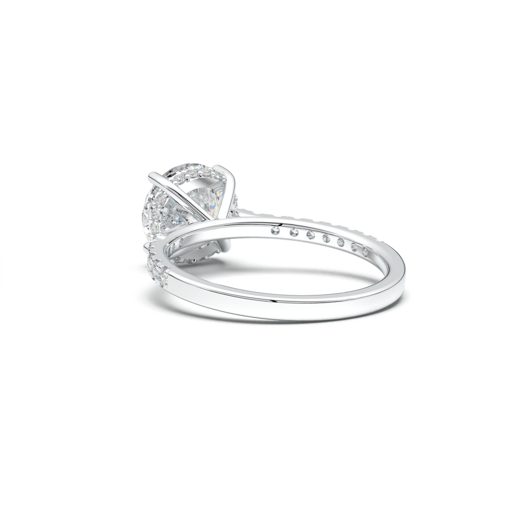 Round Pavé Engagement Ring