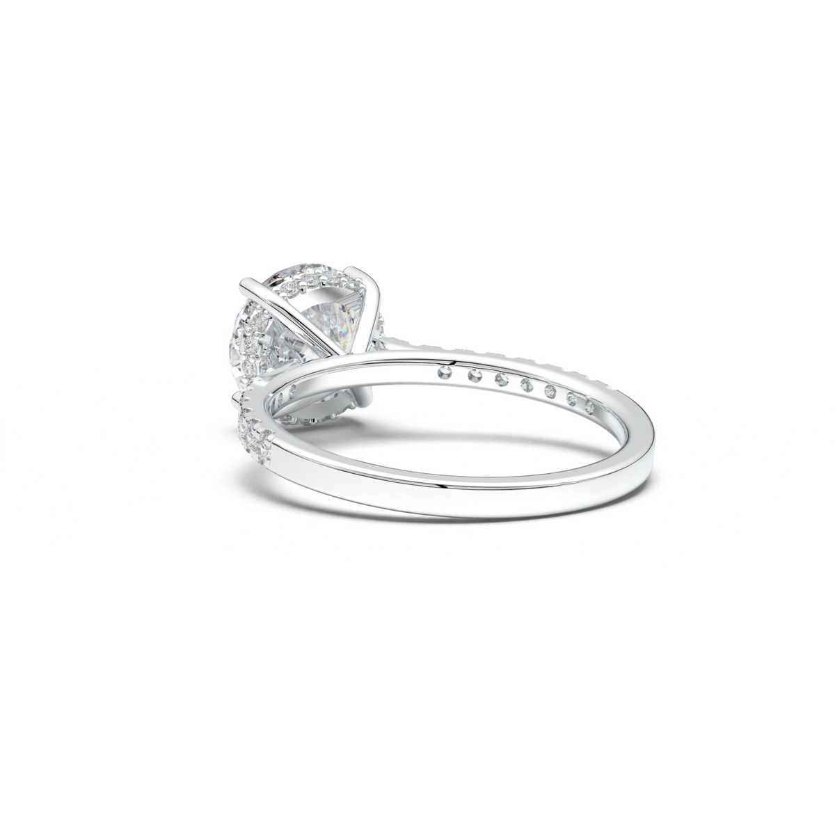 Round Pavé Engagement Ring