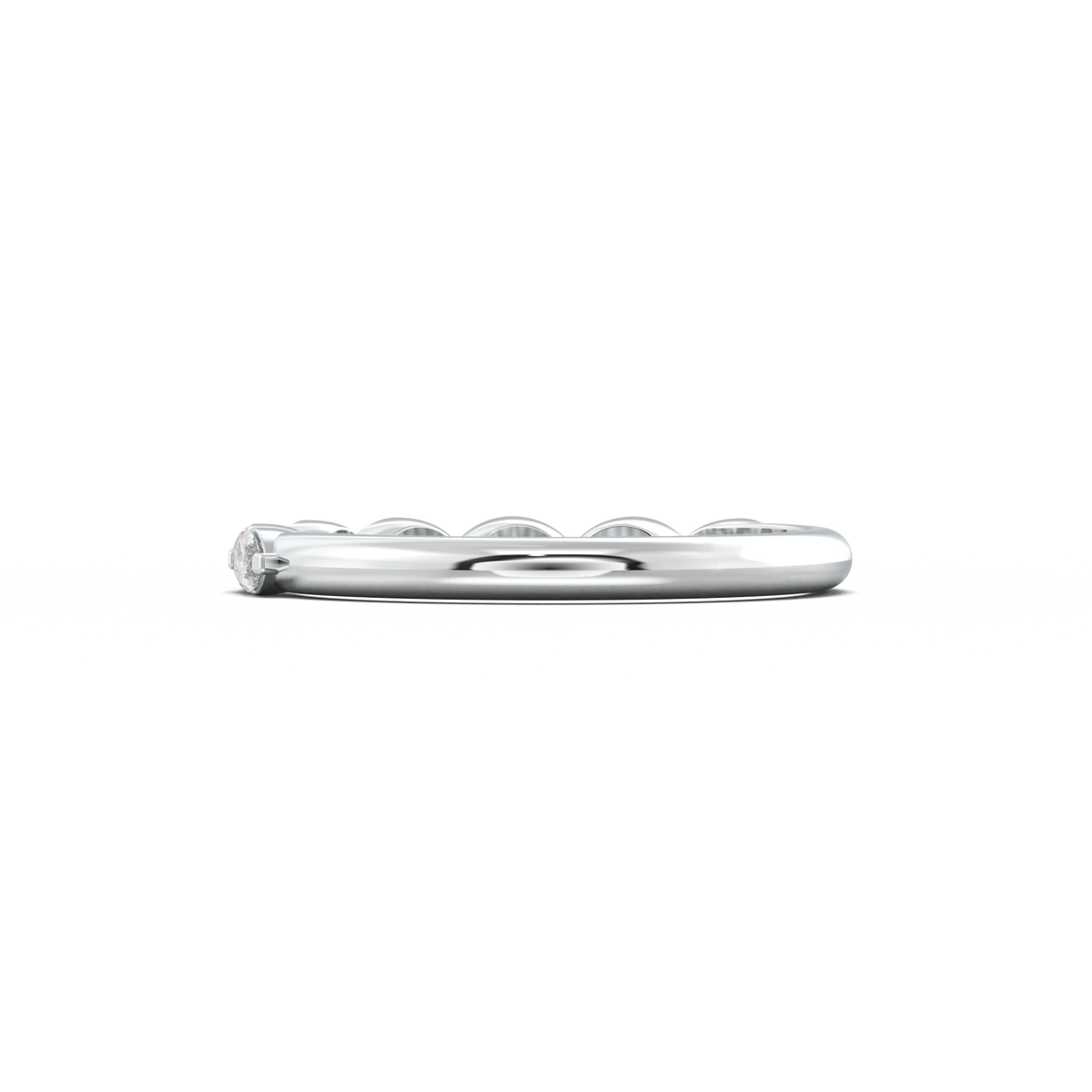 East-West Marquise Half-Eternity Wedding Band