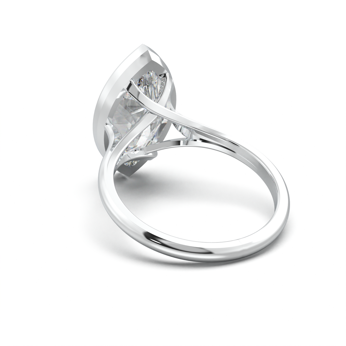 Marquise Bezel Solitaire Engagement Ring