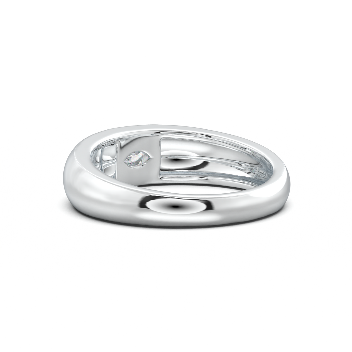 Flush-Set Marquise Men's Band