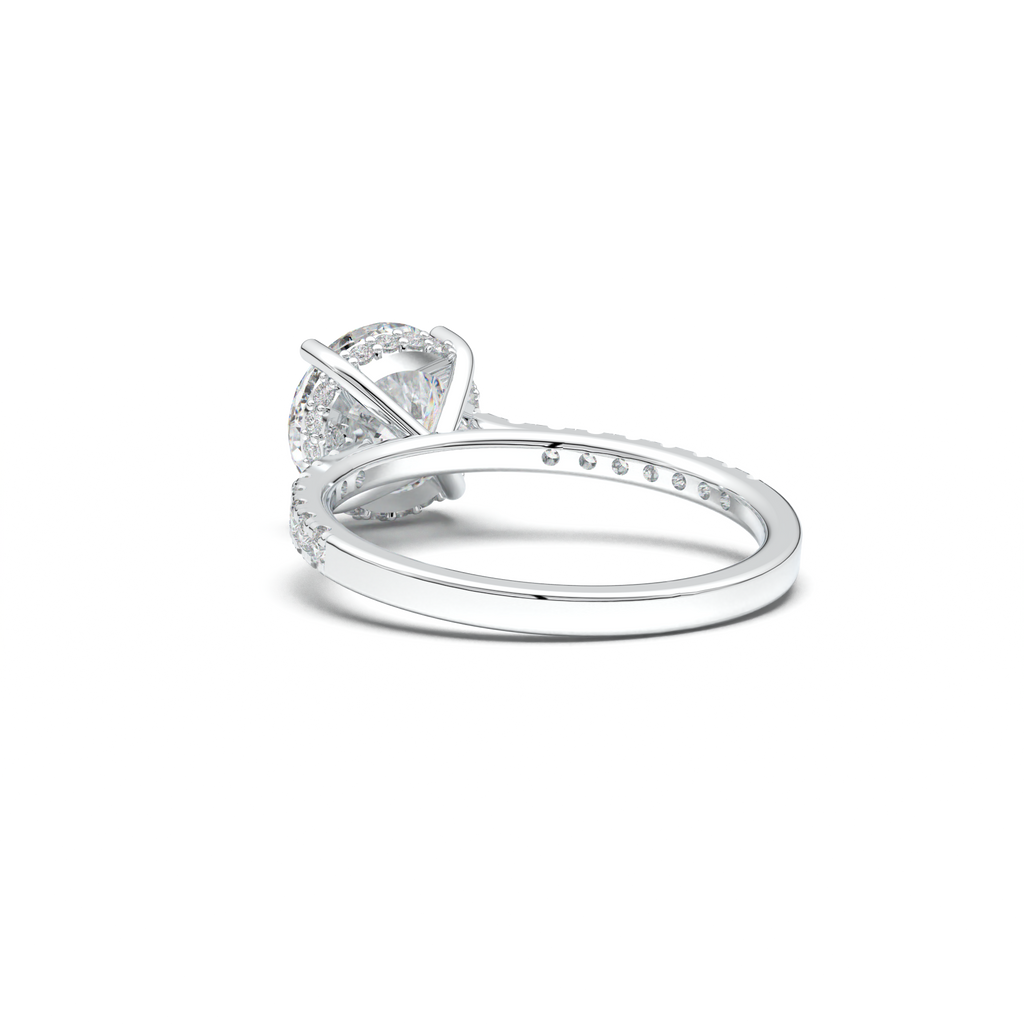 Round Pavé Engagement Ring