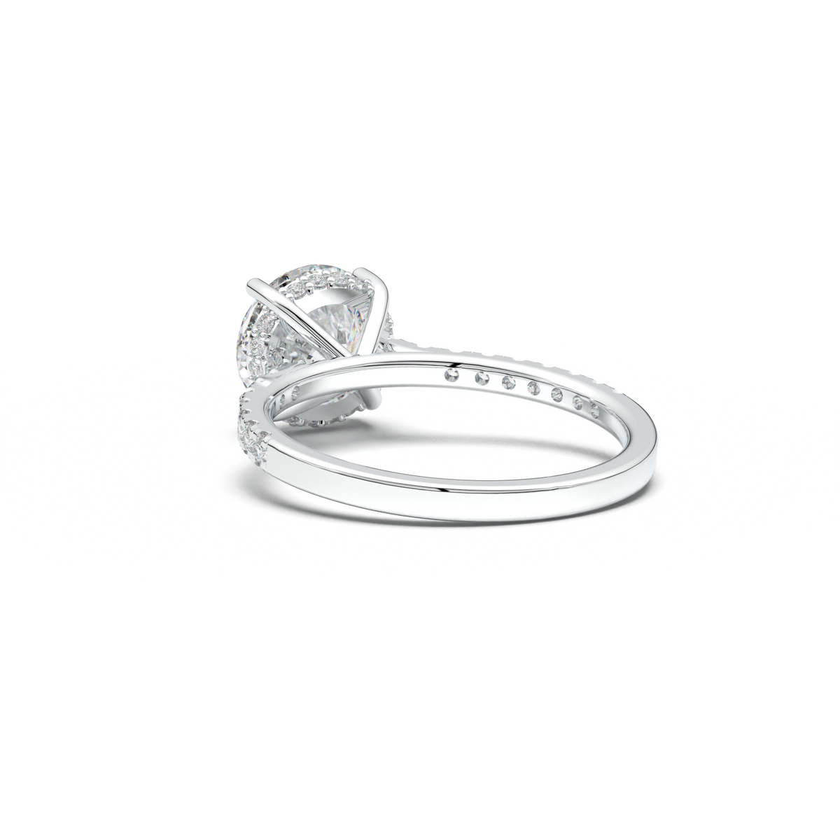 Round Pavé Engagement Ring