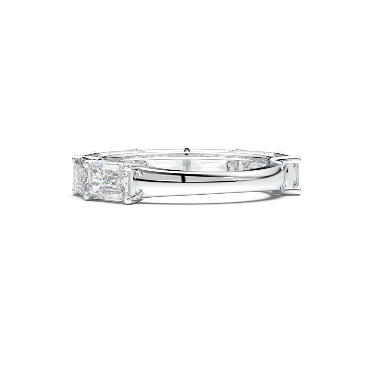 Emerald-Cut Six-Stone Wedding Band