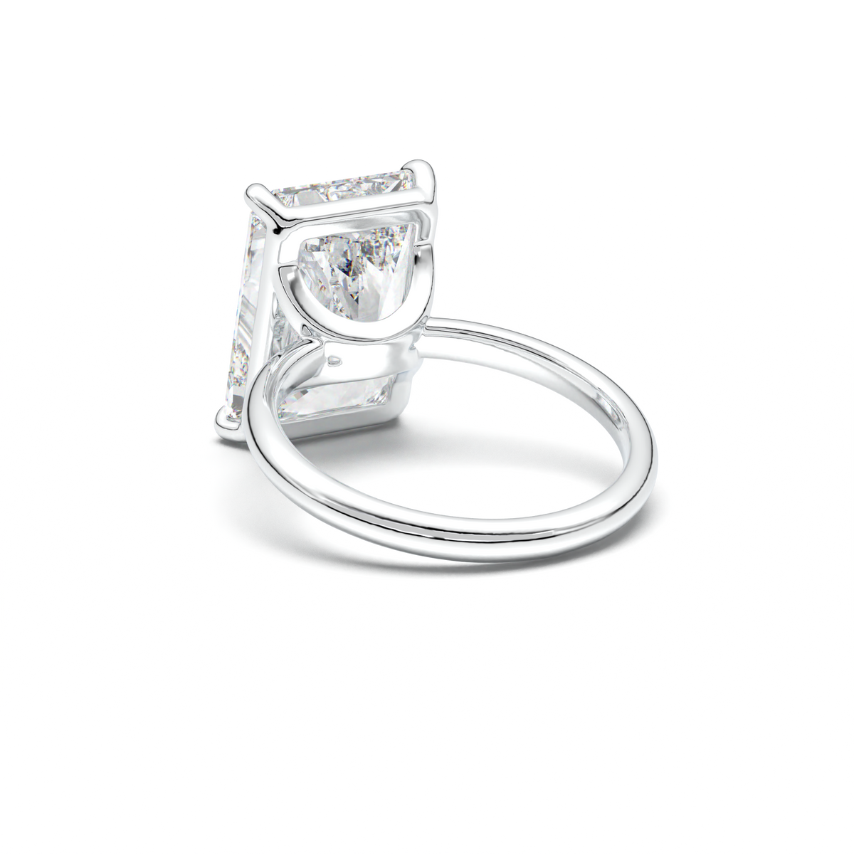 Radiant Solitaire Horseshoe Setting Engagement Ring
