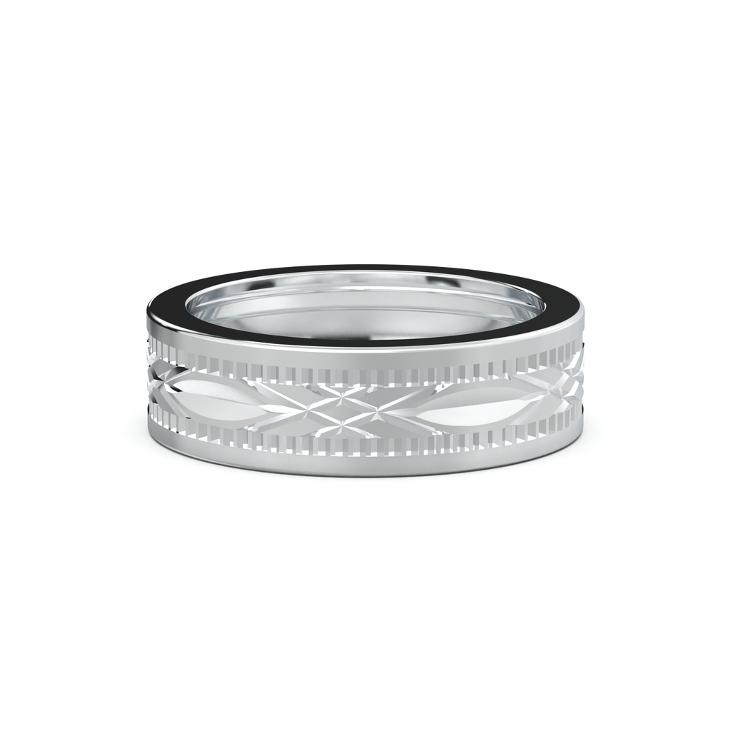 Engraved Geometric Men's Band